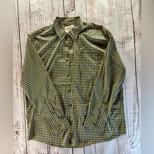 St. John’s Bay Men’s XL Shirt | Yellow & Blue Squares | Classic Fit